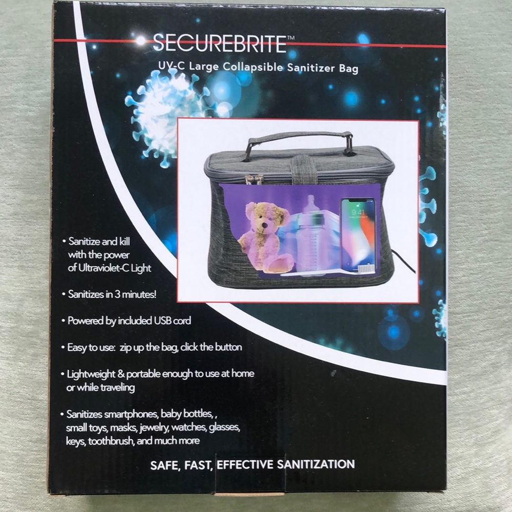 Securebrite Large Collapsible Sanitizer Bag